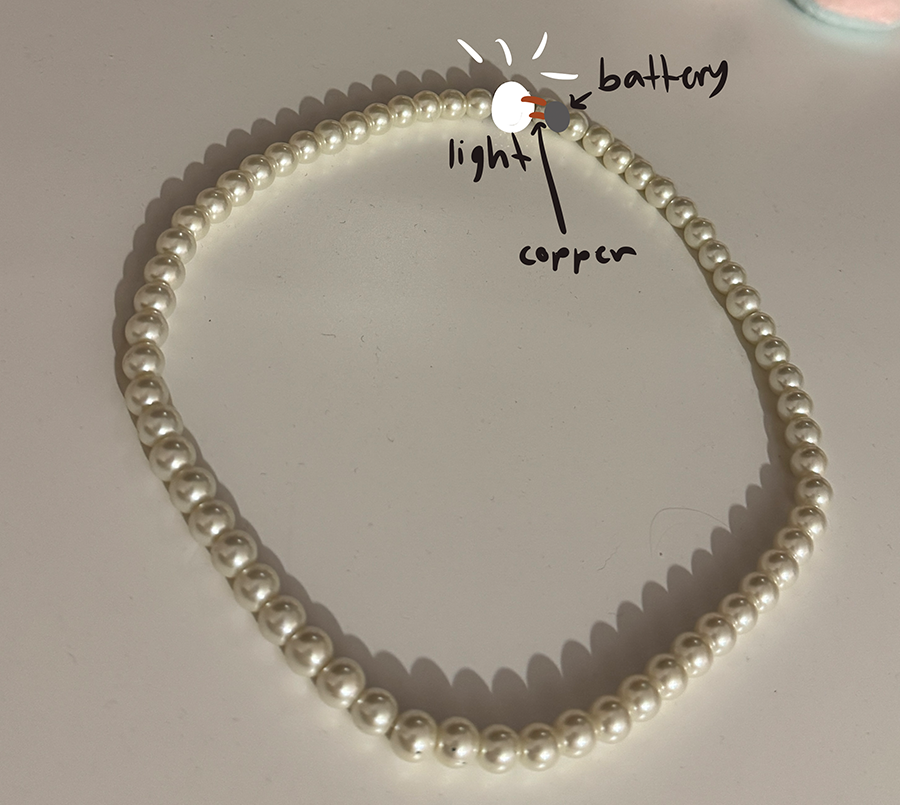 The light on this necklace can be used as a flashlight whenever you need it.