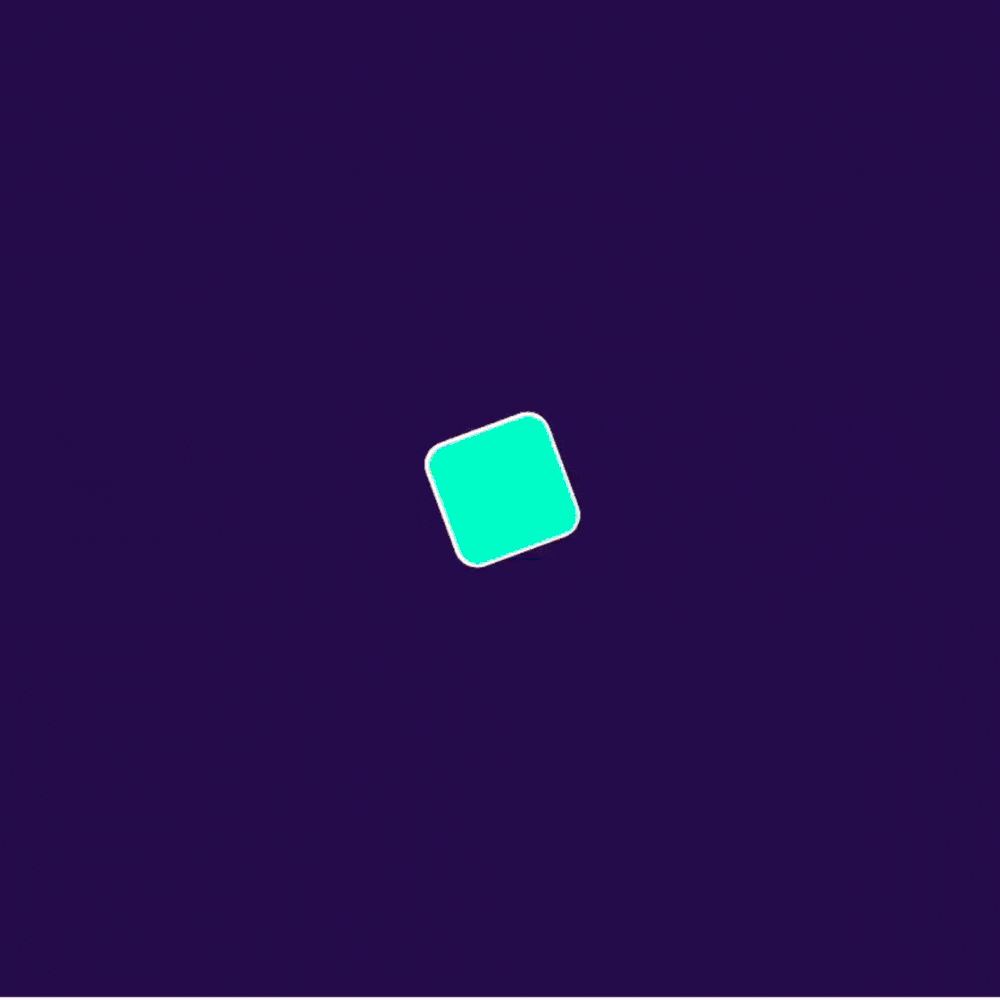 When you use arrows the square moves and changes colours with an effect behind it