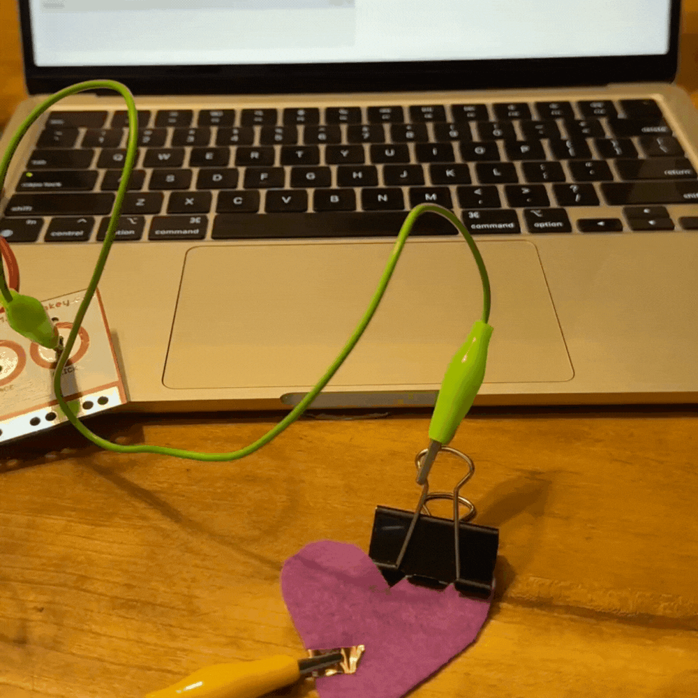 paperclip and felt with copper tape