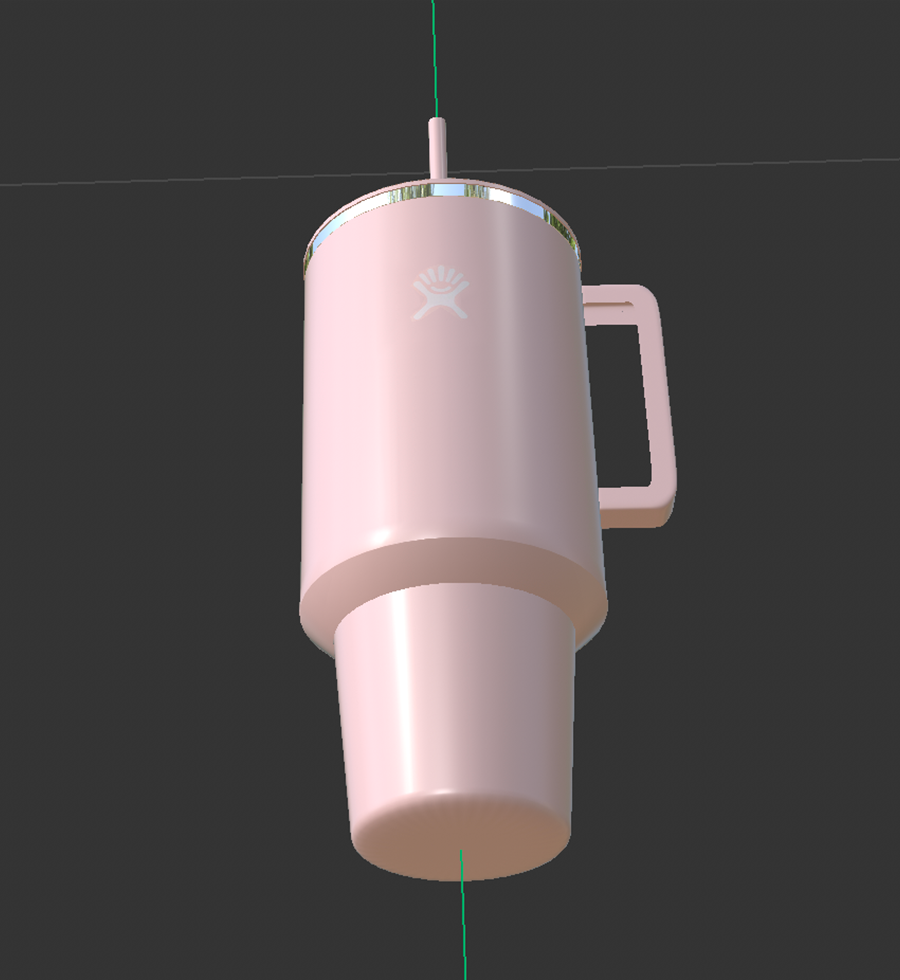 3d model of pink hydroflask tumbler