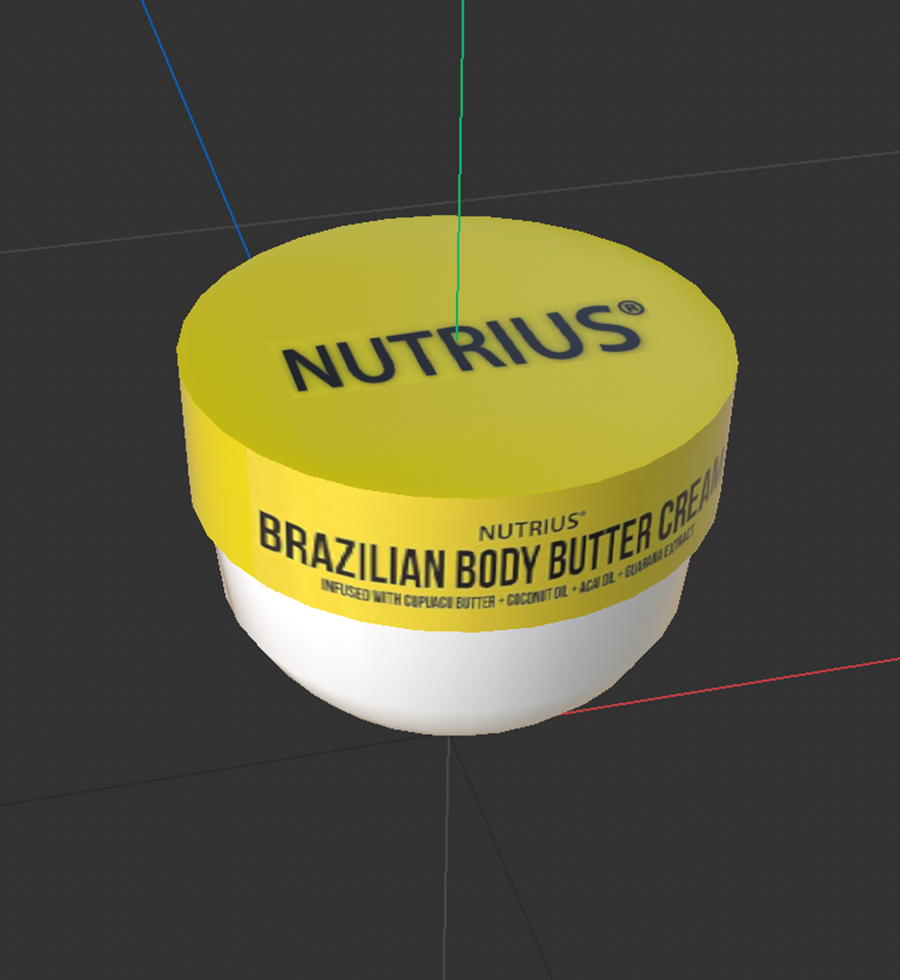 3D model of brazillian butter body cream