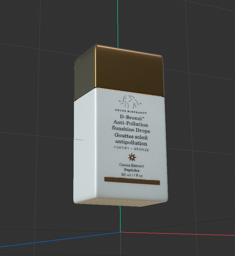 3D model of drunk elephant bronzing drops