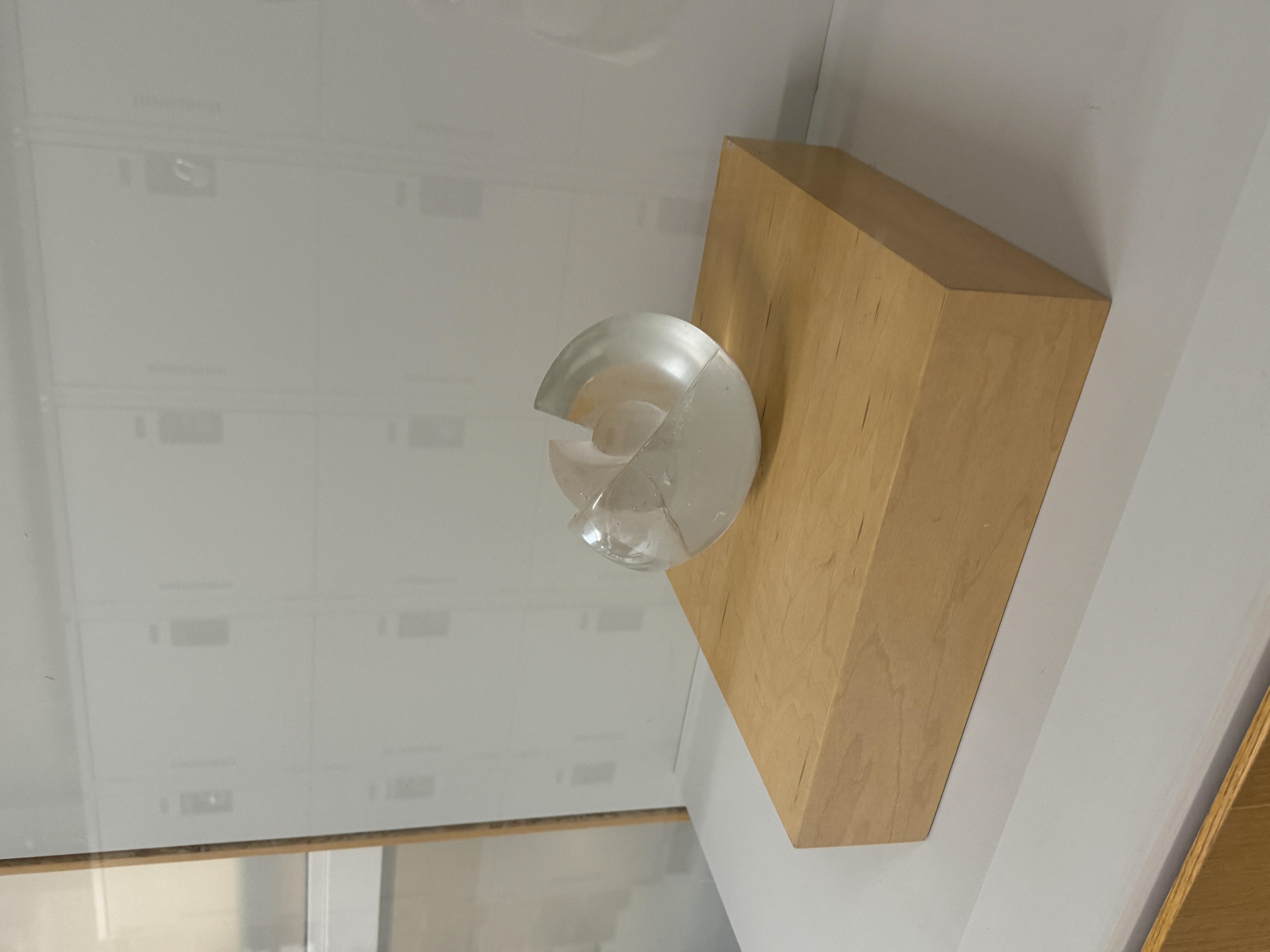 Picture of a glass sphere created by our Craft & Design glass studio