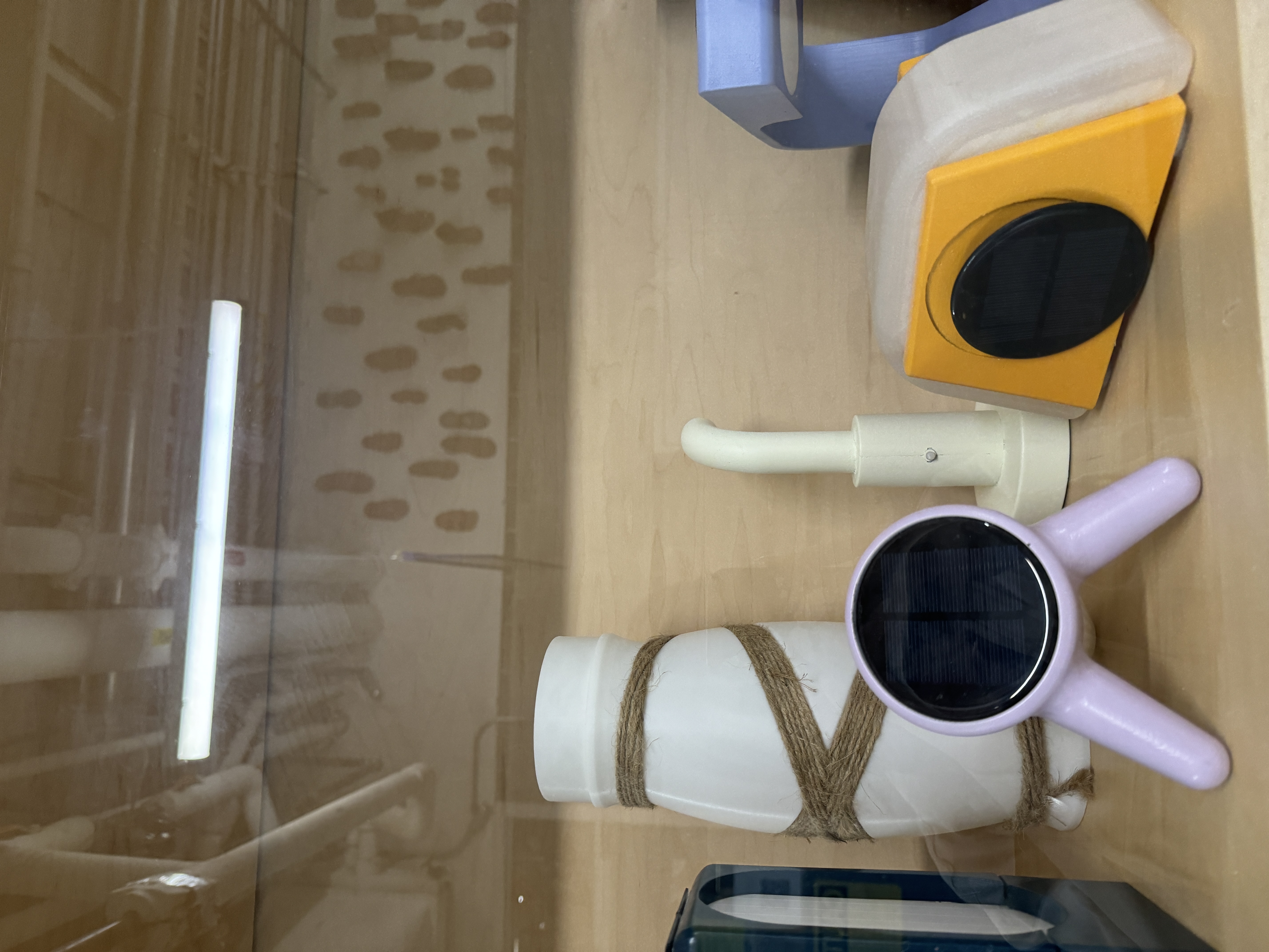 Picture of wood and plastic sculptures from our Craft & Design program