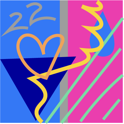 This is the visual composition I created based on my personal data. The raindrop shows that I was born in the Spring. The heart shows I think more with my heart. The four lines shows I would take a cat with me on a stranded island. The pink and blue background show that my love language is words of affirmation and physical touch. The squiggly line shows that I have an anxious attachment style. The blue triangle shows I would want my wedding ring to be yellow gold. And the number 22 shows that my biggest fear is failure.