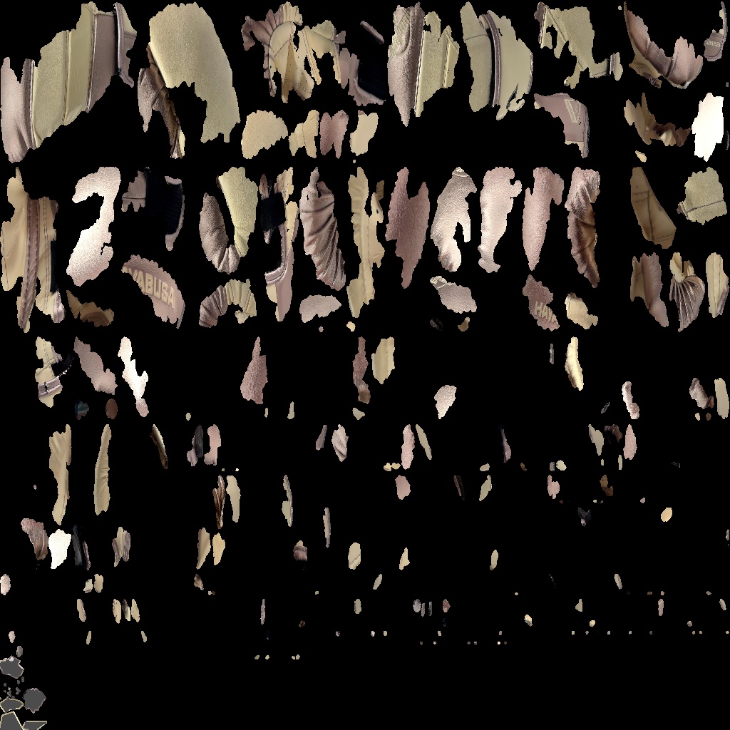 glove texture after baking and exporting.