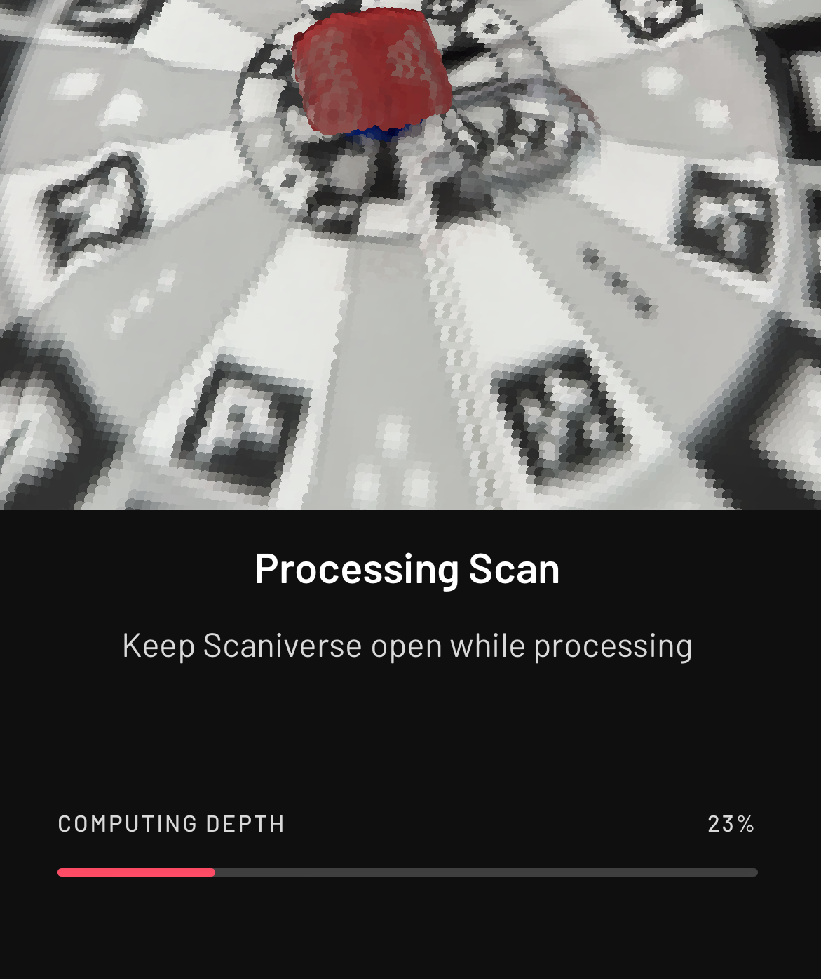 Picture of processing lock scan.